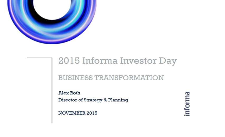 click to go to previous investor day materials